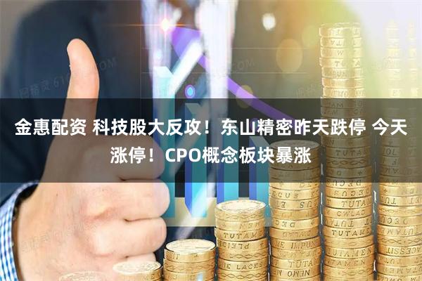 金惠配资 科技股大反攻！东山精密昨天跌停 今天涨停！CPO概念板块暴涨